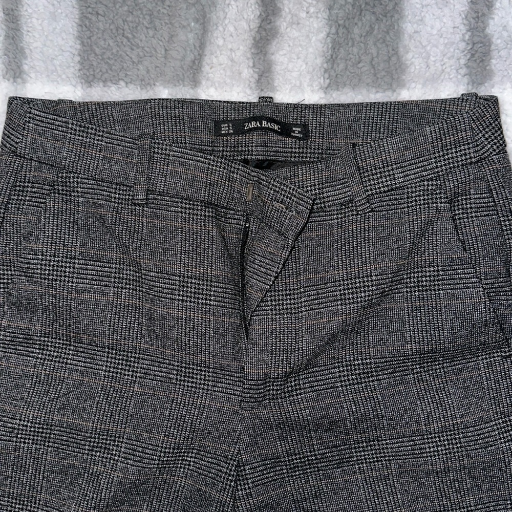 ZARA BASIC plaid pants
